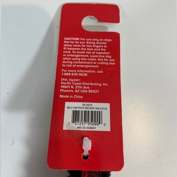 Merry and Bright Red Plaid Checkered XS adjustable 8’-12’ - Picture 3 of 3